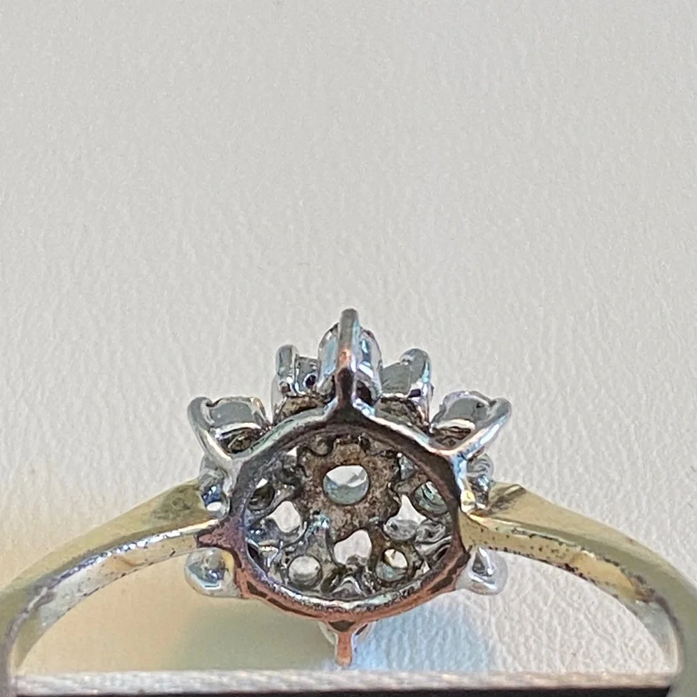 Signed Vintage Butler Cluster Flower Ring (9) - Picture 7 of 7